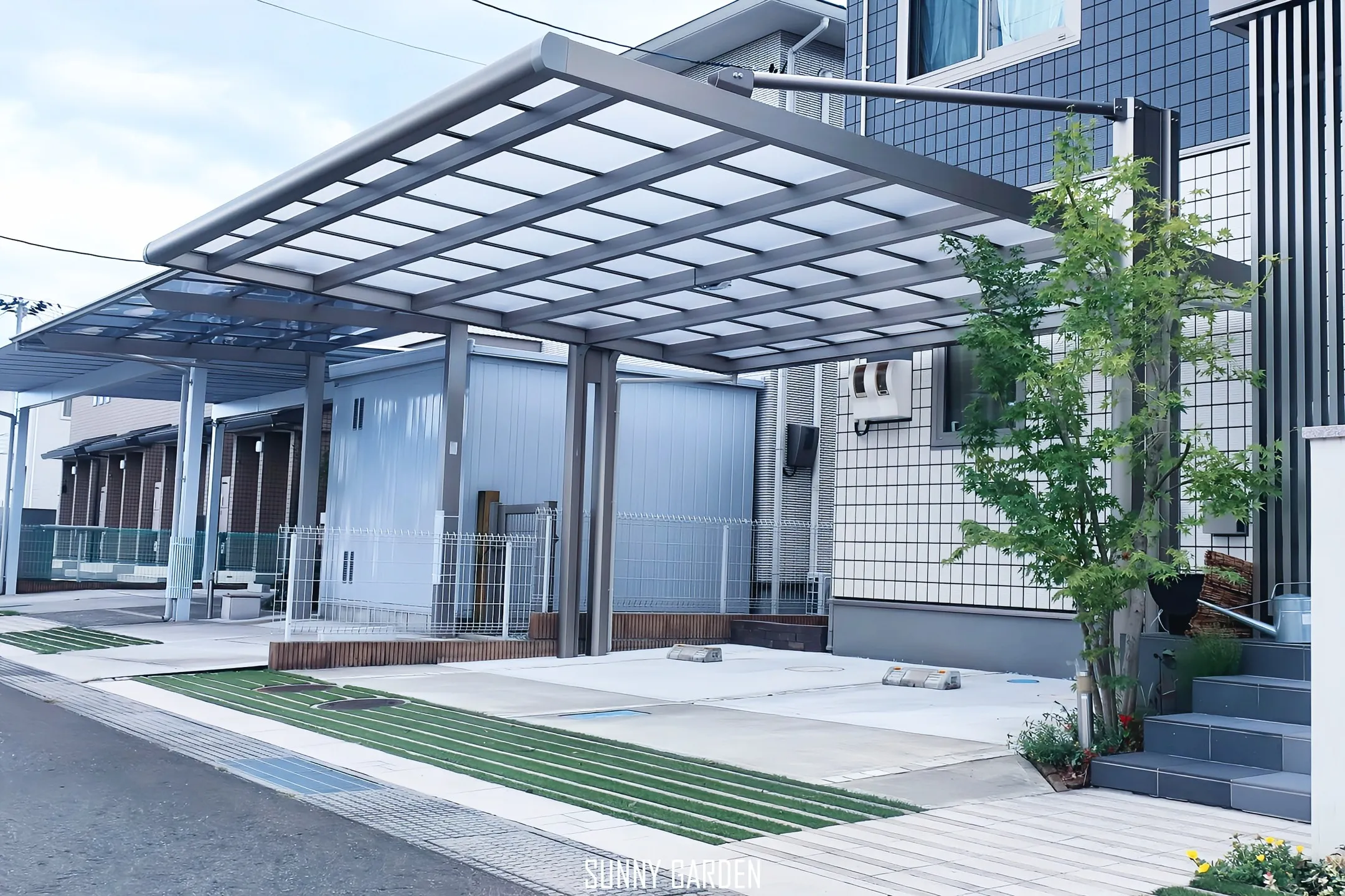 🚗✨【2台用カーポート・後方支持タイプ】