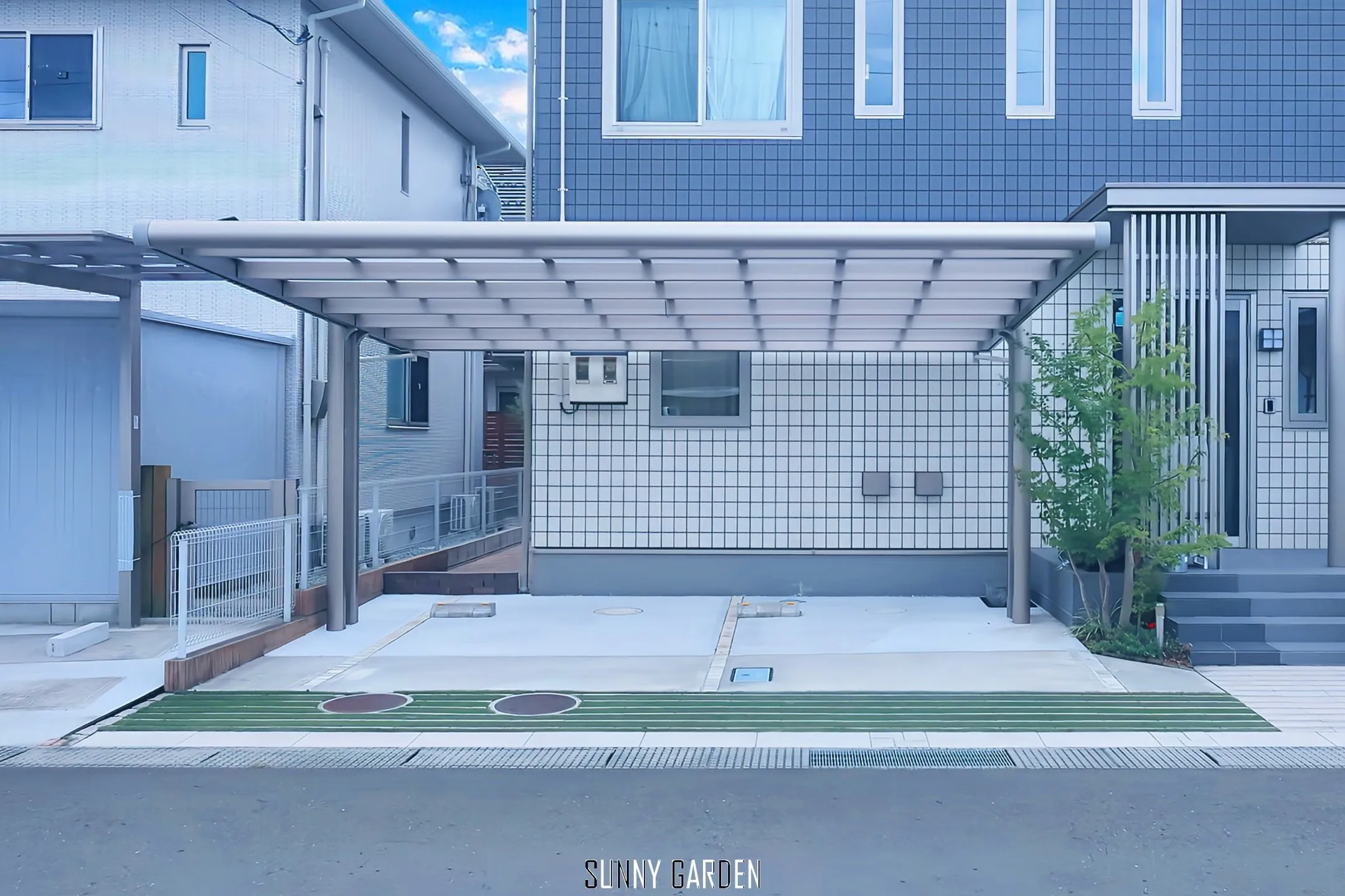 🚗✨【2台用カーポート・後方支持タイプ】