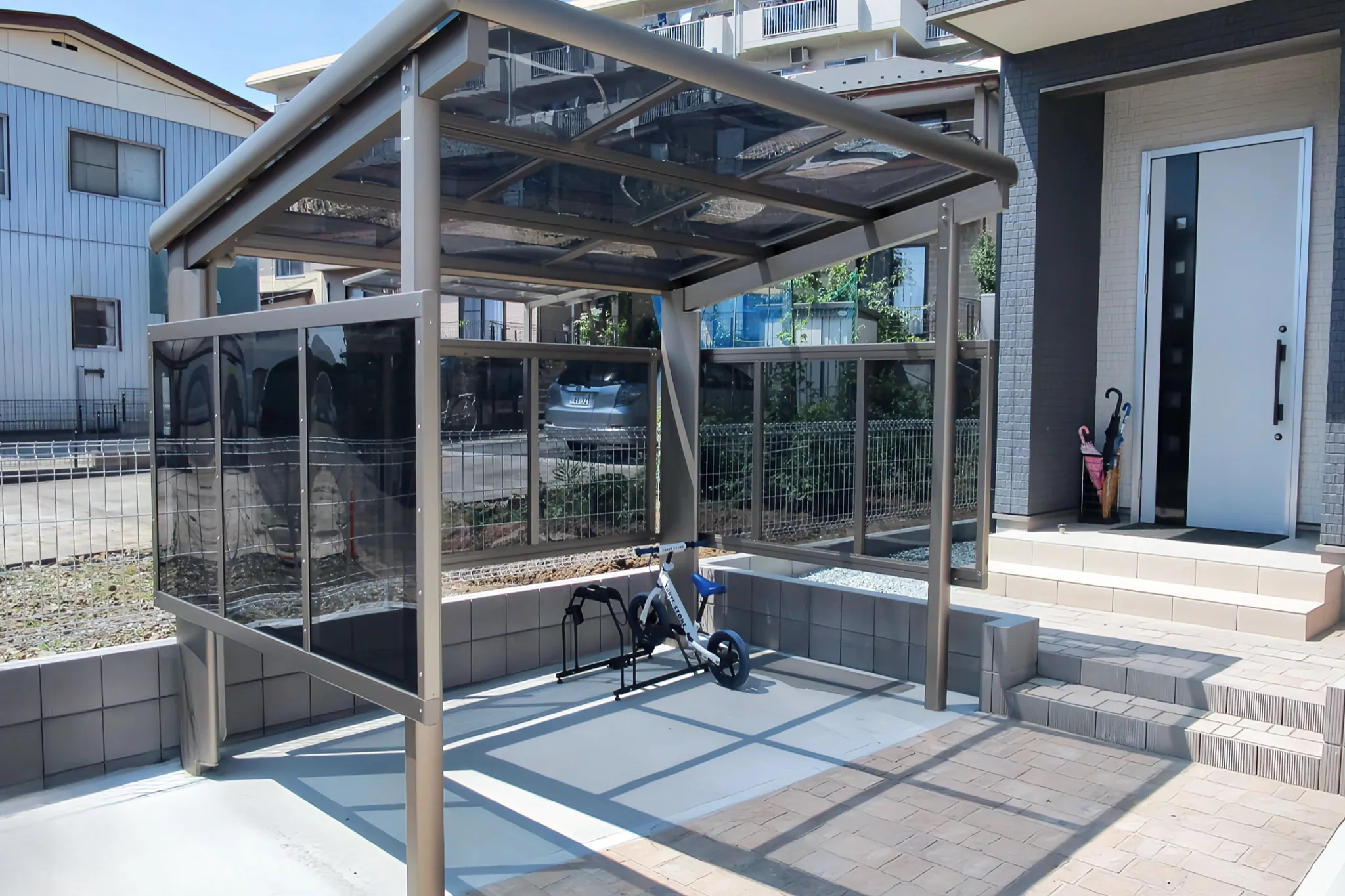 🚲🌿サイクルポート×フェンスの組み合わせ🌿🚲